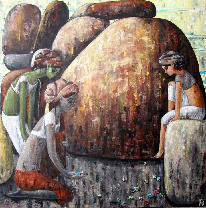 A Game For Three Painting by Suruchi Jamkar | ArtZolo.com