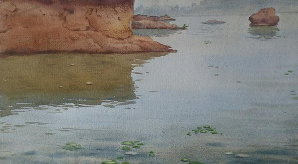 A Moment At River Painting by Harshwaradhan Devtale | ArtZolo.com