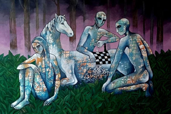 A Night In The Grove Painting by Ranjith Raghupathy | ArtZolo.com