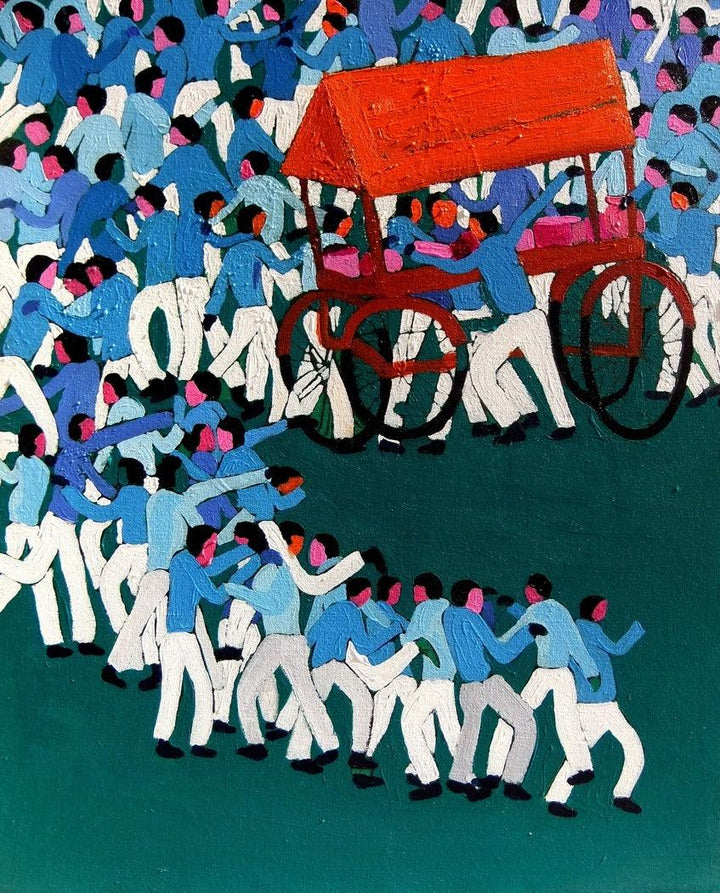 A Village Haat Painting by Kumar Ranjan | ArtZolo.com