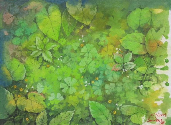 A Green World Painting by Sandeep Maharana | ArtZolo.com