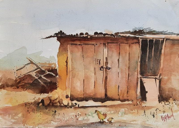 Abandonded Shop Painting by Vivekanand Viswam | ArtZolo.com