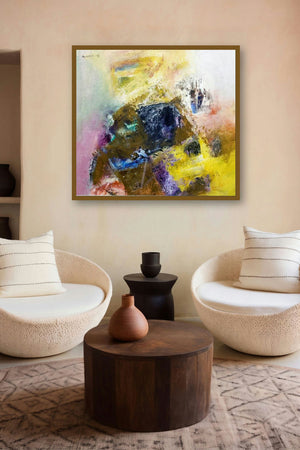 Abstract (Radiant Hues) by artist Arun K Mishra displayed in a Boutique gallery