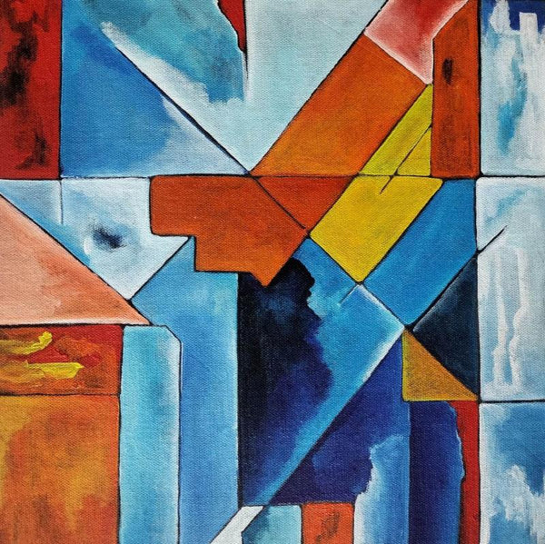 Abstract Geometric Painting by Paresh More | ArtZolo.com