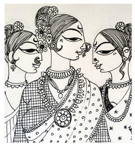 Adorned Drawing by Varsha Kharatamal | ArtZolo.com