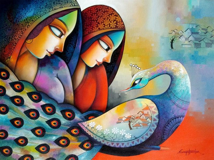 Affection 2 Painting by Sanjay Tandekar | ArtZolo.com