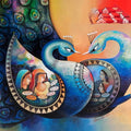 Animals acrylic painting titled 'Affection 24', 35x40 inches, by artist Sanjay Tandekar on Canvas