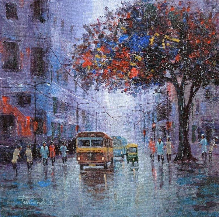 After Rain Painting by Purnendu Mandal | ArtZolo.com