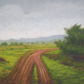 Landscape oil painting titled 'After the rain', 22x15 inches, by artist Fareed Ahmed on Canvas