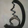 Figurative sculpture titled 'Agony', 22x15x7 inches, by artist Dilip Paul on Bronze
