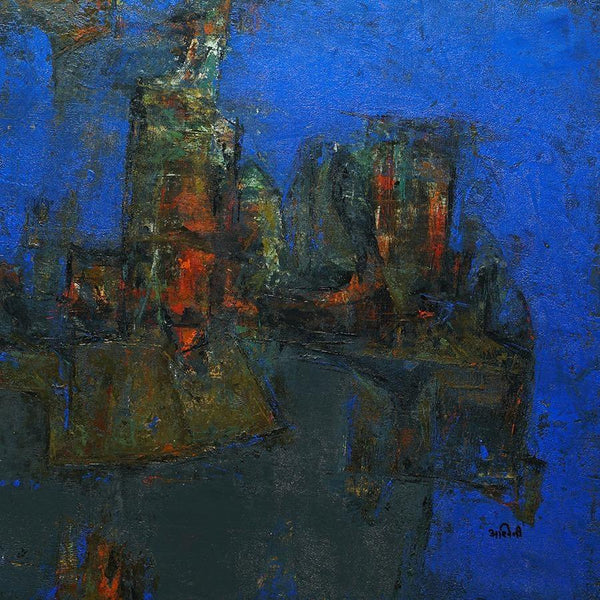 Agyaat Blue Two Painting by Ashwini Borse | ArtZolo.com