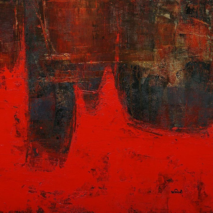 Agyaat Red Two Painting by Ashwini Borse | ArtZolo.com