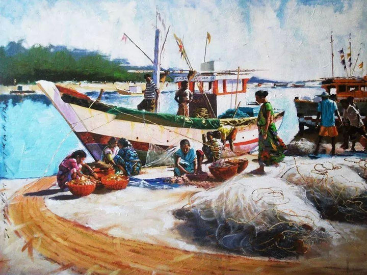 Alibag Bunder Painting by Jitendra Gaikwad | ArtZolo.com
