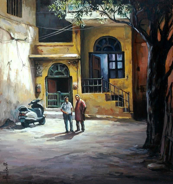 Alleyway Painting by Shuvendu Sarkar | ArtZolo.com