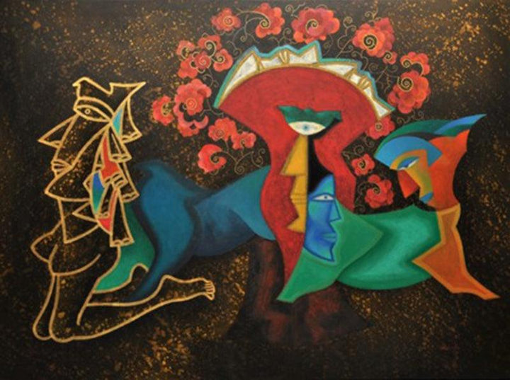 Amritvela Painting by Vandana Rakesh | ArtZolo.com