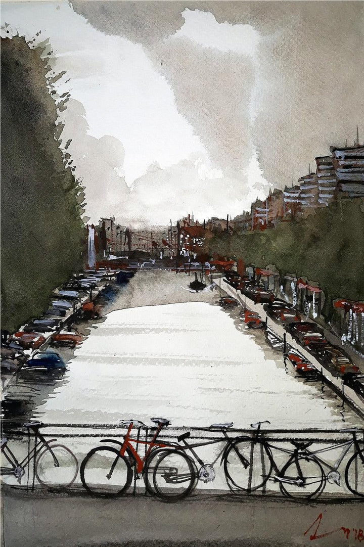 Amsterdam Painting by Arunava Ray | ArtZolo.com