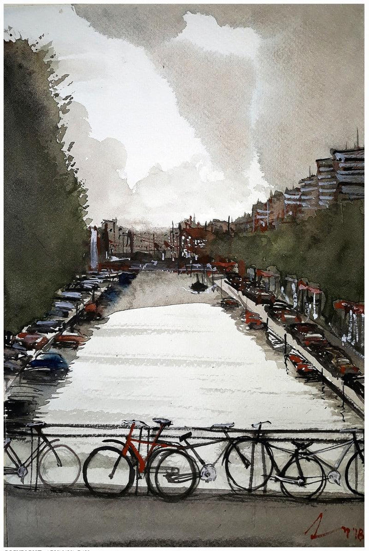 Amsterdam The Netherlands Painting by Arunava Ray | ArtZolo.com
