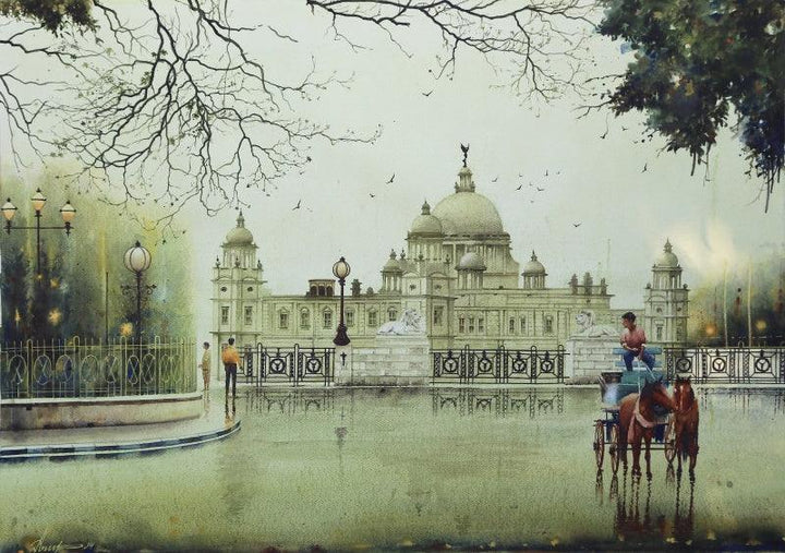 An Afternoon In Kolkata 2 Painting by Arup Lodh | ArtZolo.com