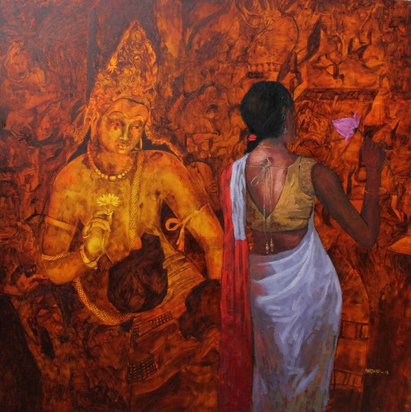An Attempt Painting by Harshad Khandre | ArtZolo.com