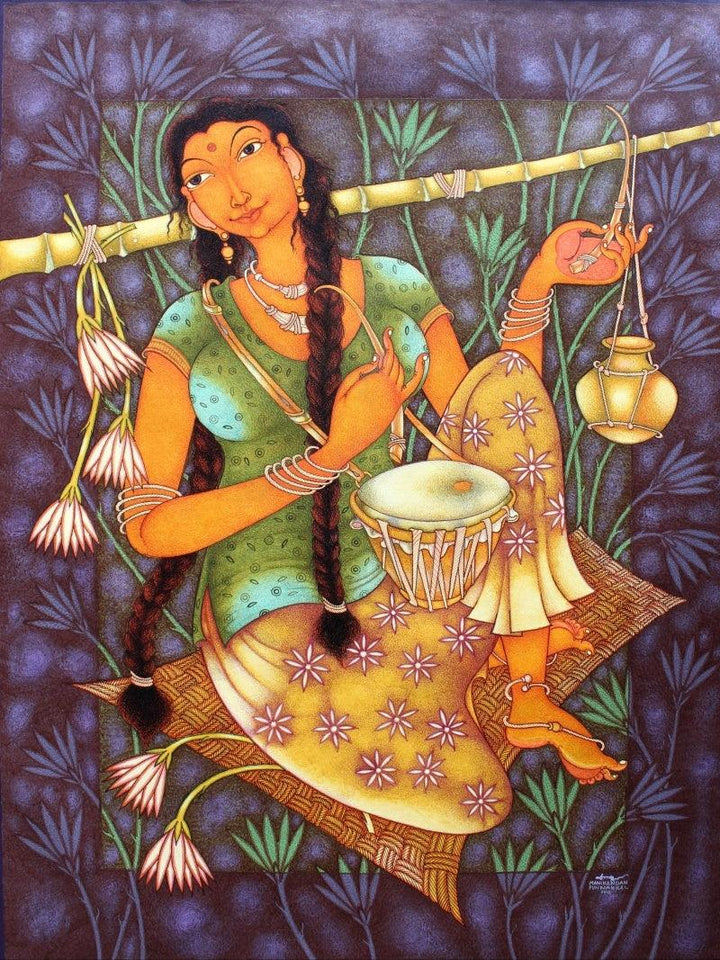Anandini 2 Painting by Manikandan Punnakkal | ArtZolo.com