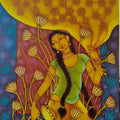Figurative acrylic painting titled 'Anandini 2', 36x30 inches, by artist Manikandan Punnakkal on Canvas