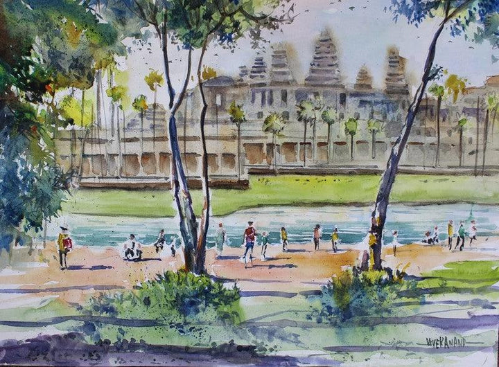 Angkor Wat Cambodia Painting by Vivekanand Viswam | ArtZolo.com