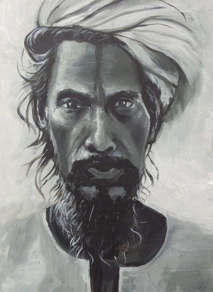 Antique Man Painting by Rajesh Gawhale | ArtZolo.com