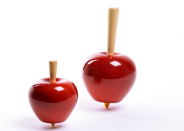 Apple Wooden Tops Set Of 3 Handicraft by Vijay Pathi | ArtZolo.com