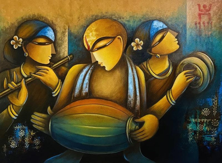 Aradhana Painting by Mousumi Mukherjee | ArtZolo.com