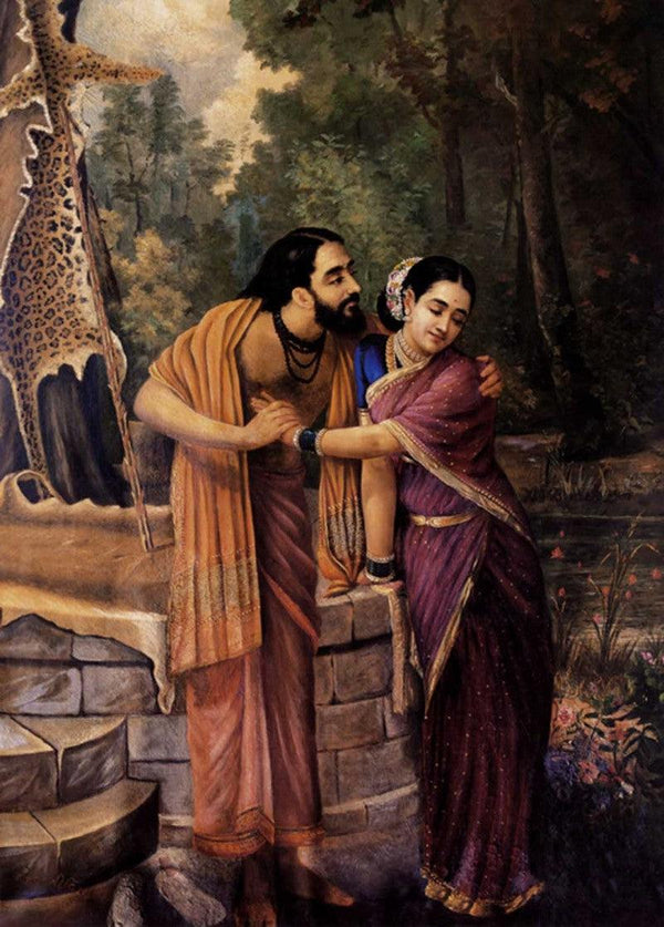 Arjuna And Subhadra by Raja Ravi Varma Reproduction | ArtZolo.com