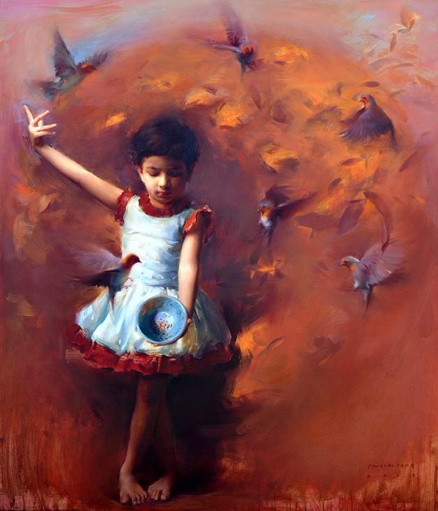 Around The Bowl Painting by Pramod Kurlekar | ArtZolo.com