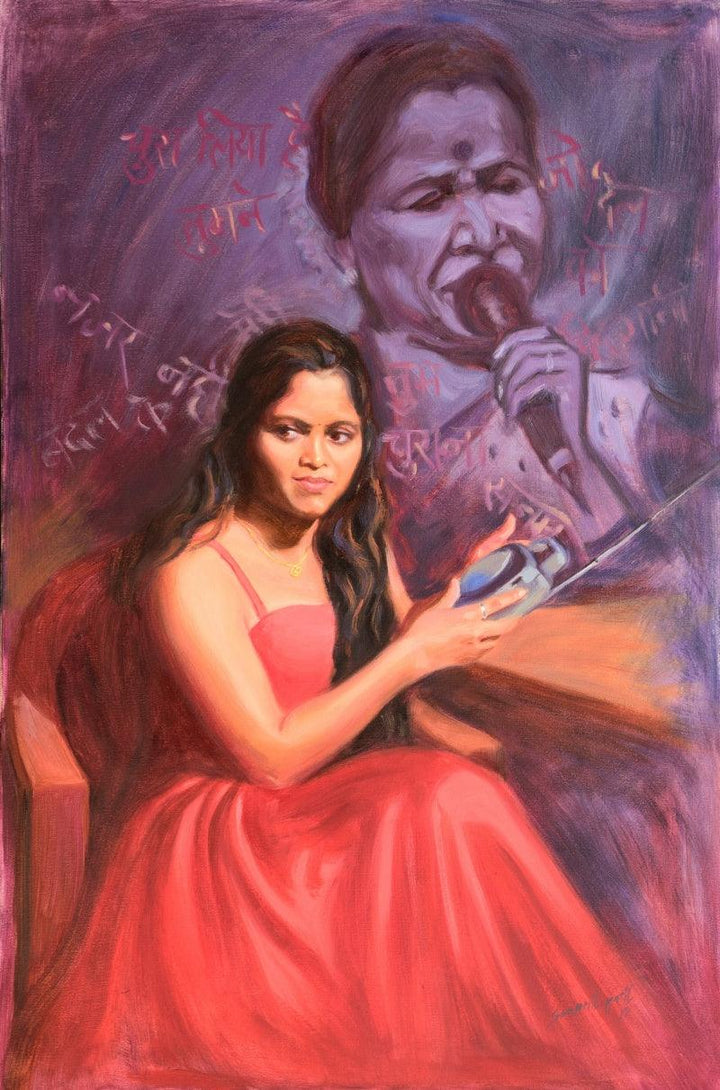 Asha Asha Bhosle Painting by Swapnil Patil | ArtZolo.com