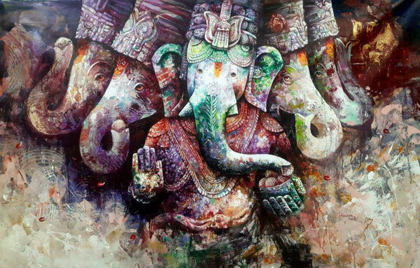 Ashirwad Painting by Rajender Bharti | ArtZolo.com