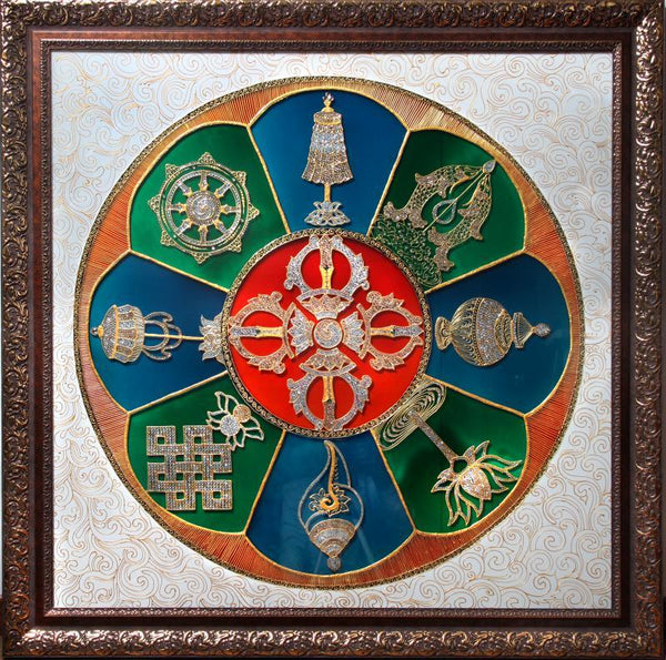 Ashtamangala Glass Art by Shweta Vyas | ArtZolo.com