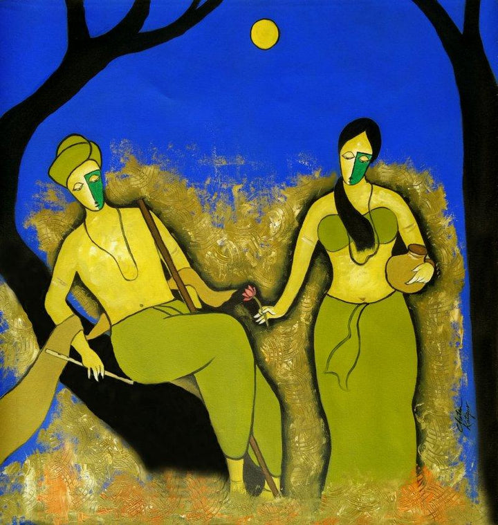 At Night Painting by Chetan Katigar | ArtZolo.com