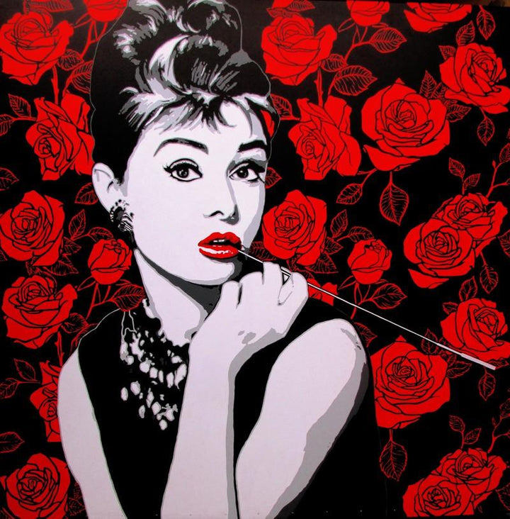 Audrey Hepburn Painting by Sujit Karmakar | ArtZolo.com