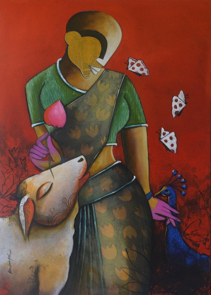 Aura Of Love Painting by Anupam Pal | ArtZolo.com