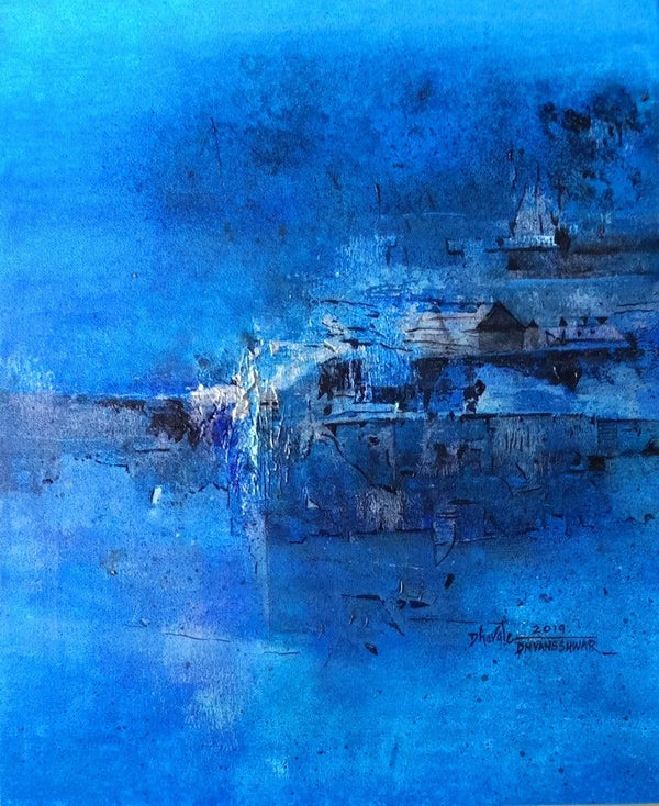 Brillient Blue Painting by Dnyaneshwar Dhavale | ArtZolo.com