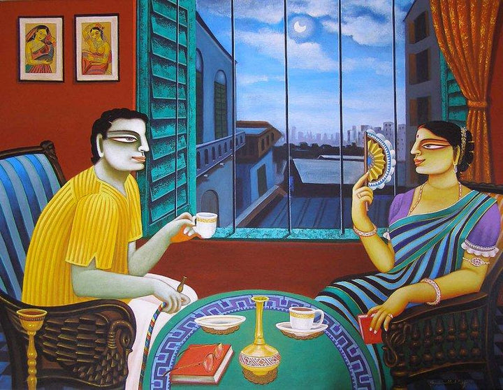 Babu And Bibi Painting by Gautam Mukherjee | ArtZolo.com
