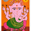 Religious serigraphs painting titled 'Bal Ganesh', 40x30 inches, by artist Madhvi Parekh on Paper