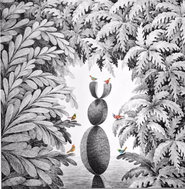 Balancing Under The Tree Ii Drawing by Umakant Kanade | ArtZolo.com