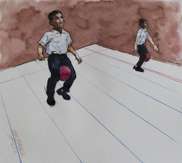 Ball Race Painting by Manoj Sakale | ArtZolo.com