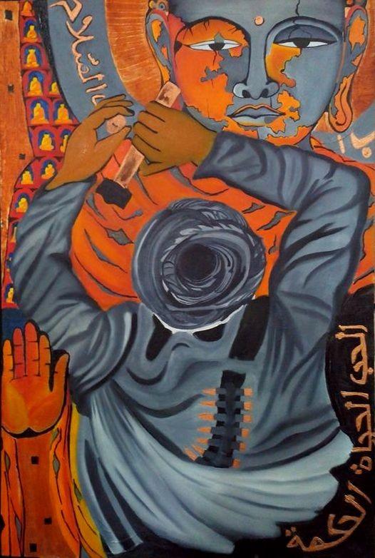 Bamyan Painting by Nishant Mishra | ArtZolo.com