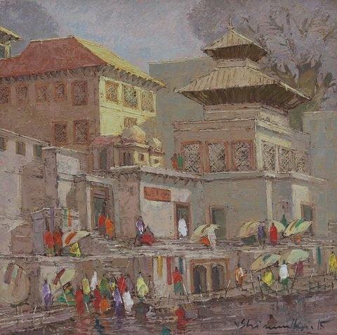 Banaras 3 Painting by Yashwant Shirwadkar | ArtZolo.com