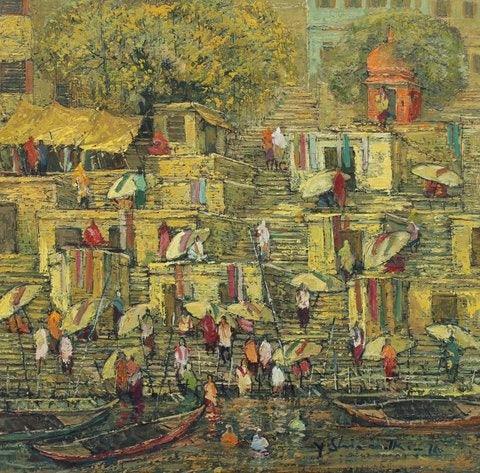 Banaras 5 Painting by Yashwant Shirwadkar | ArtZolo.com