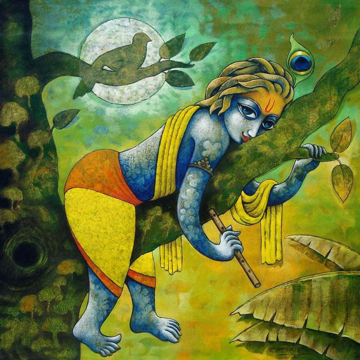 Bansidhar 43 Painting by Ramchandra B Pokale | ArtZolo.com