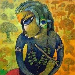 Bansidhar I Painting by Ramchandra B Pokale | ArtZolo.com
