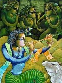 Bansidhar Iii Painting by Ramchandra B Pokale | ArtZolo.com