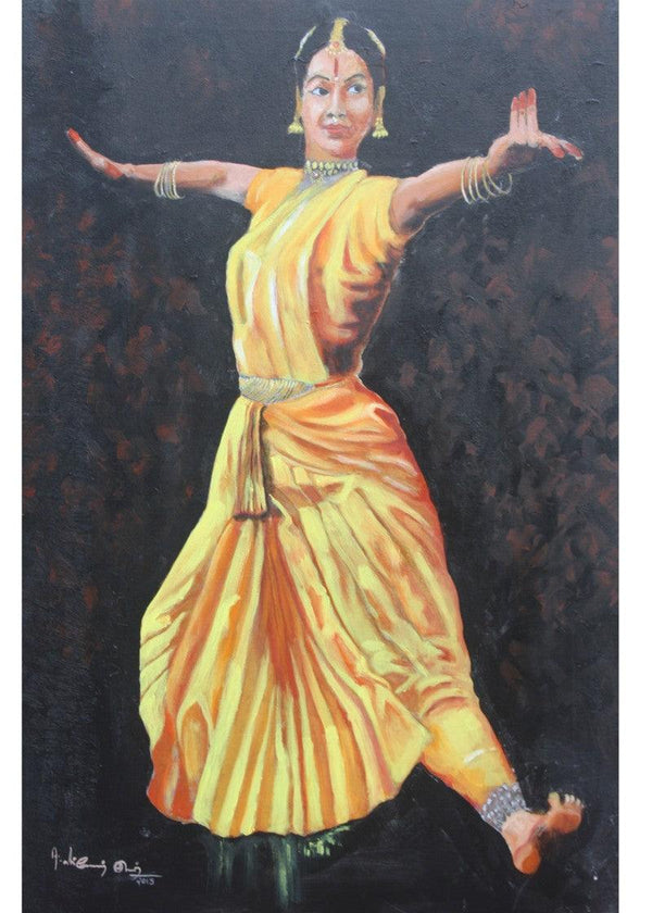 Barathanatyam Painting by Vignesh Kumar | ArtZolo.com