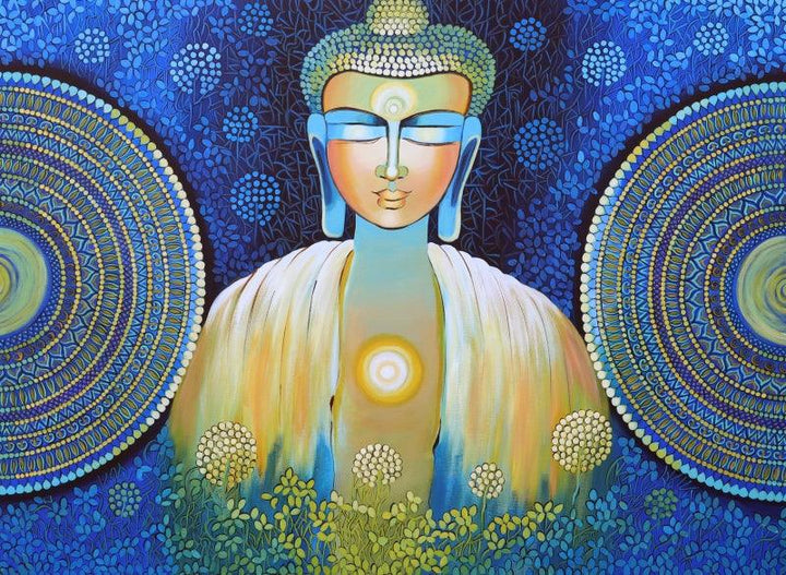 Be A Buddha Painting by Nitu Chhajer | ArtZolo.com